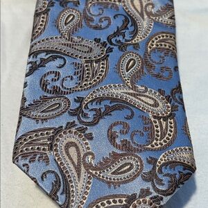 Ted Baker Textured Paisley Silk Tie in Blue and Brown